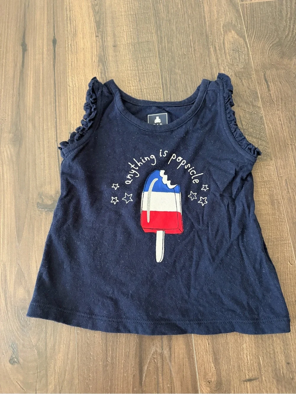 GAP Navy Tank with Red, White & Blue Popsicle Graphic